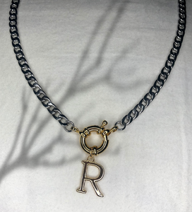 Badra “R”• Initial Chain Necklace